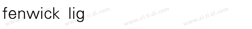 fenwick light字体转换
